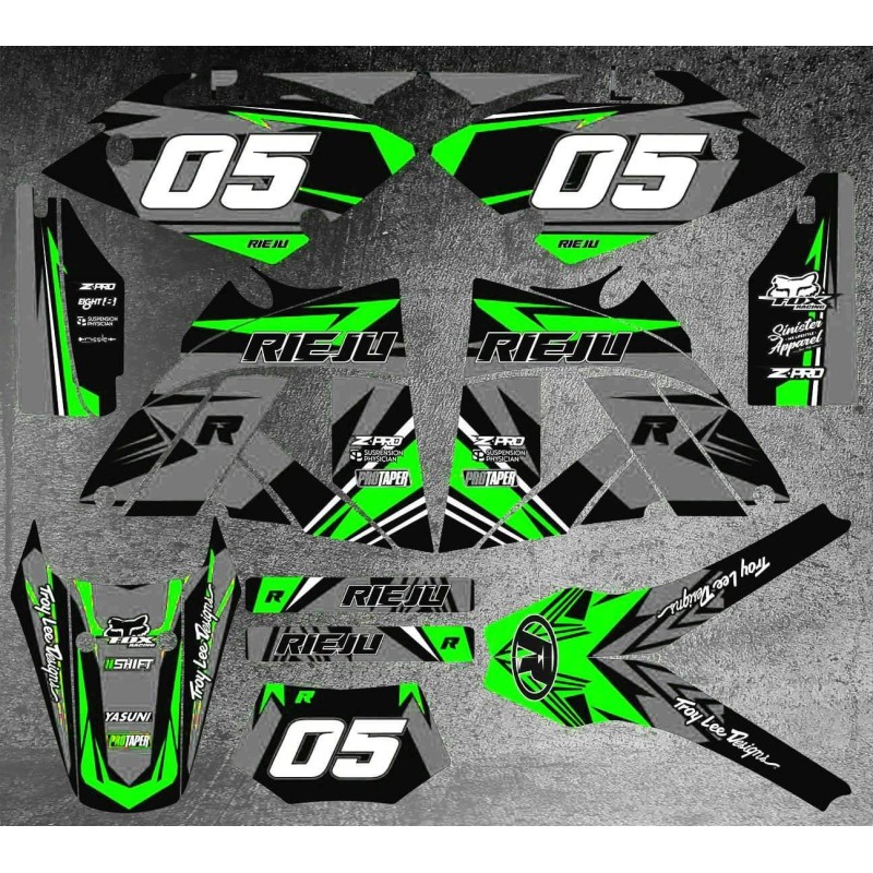 Kit de Decoração Rieju MRX 50 | Adesivos de Alta Resistência 300 microns | Design Personalizado Kit de Decoração Rieju MRX 50 | Adesivos de Alta Resistência 300 microns | Design Personalizado