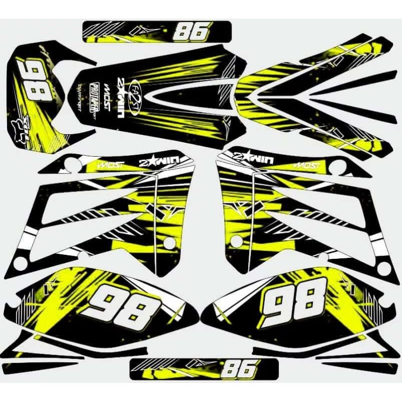Sherco 50 Dekor-Kit | Hochbeständige Aufkleber 300 Mikron | Maßgeschneidertes Design Sherco 50 Dekor-Kit | Hochbeständige Aufkleber 300 Mikron | Maßgeschneidertes Design